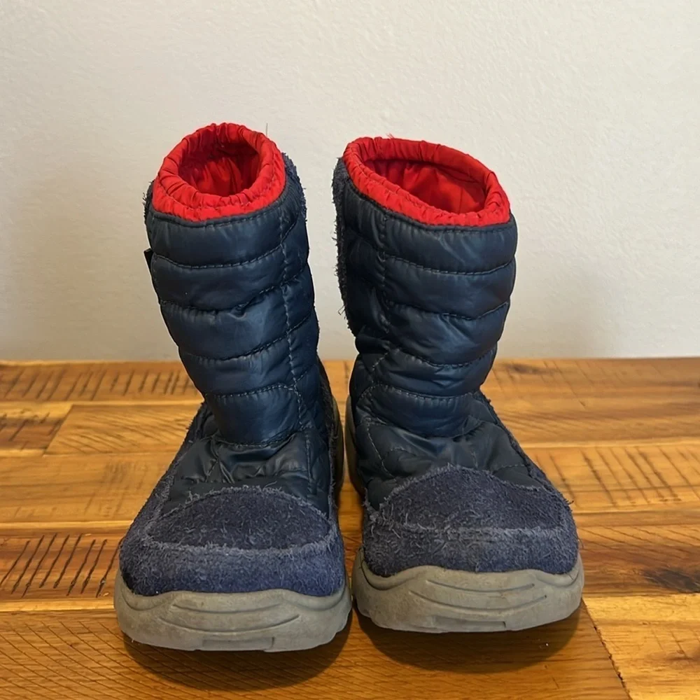 The North Face Boys Winter Camp Blue Boots Waterproof